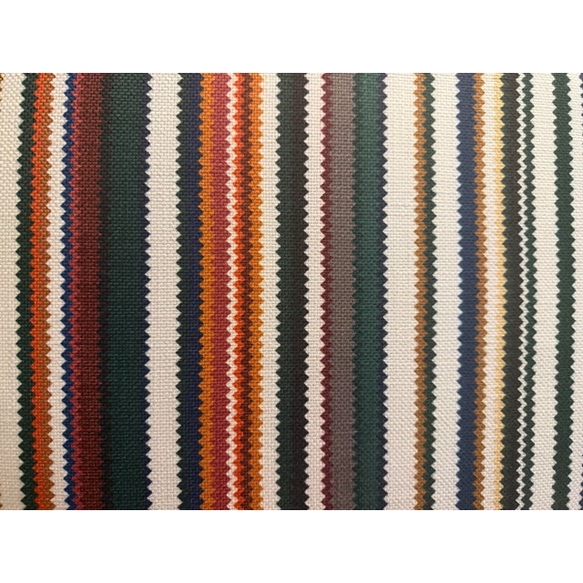Striking Missoni Home pouf and oversized pillow set in the brand’s iconic multi-tone zig zag stripe textile, both made in...