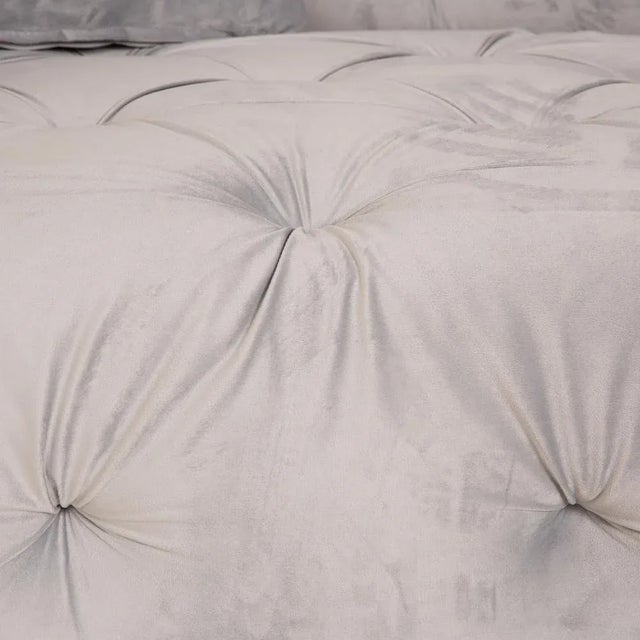 Modern Venus Grey Velvet Fabric Lounger from Iconx Studios For Sale - Image 3 of 9