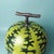 Large Vintage Cloisonné Enamel Watermelon Figure – Copper Body, Green & Yellow Motif For Sale In Los Angeles - Image 6 of 6