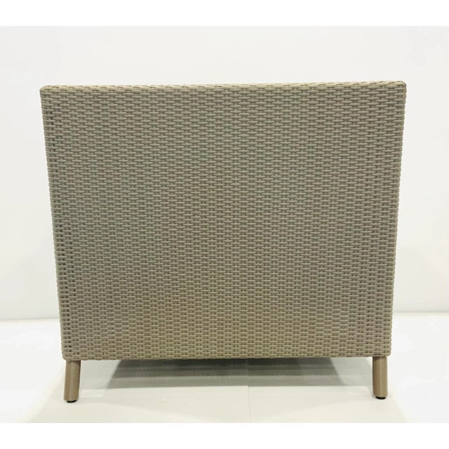 Barbara Barry for Baker McGuire Gray Woven Resin Outdoor Plateau Lounge Chair For Sale In Atlanta - Image 6 of 7