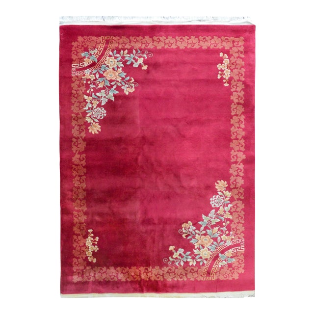 1950s Chinese Art Deco Style Rug For Sale