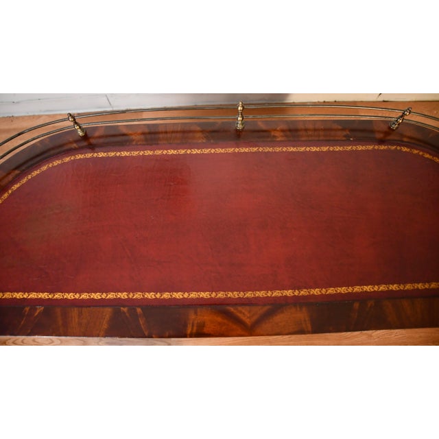 Traditional 1930s. English Regency Mahogany & Leather Top Console Table / Sofa Table For Sale - Image 3 of 14