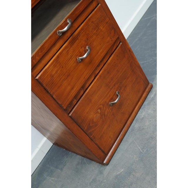 Wood Tall Vintage German Pine Haberdashery Shop Cabinet, 1950s For Sale - Image 7 of 18