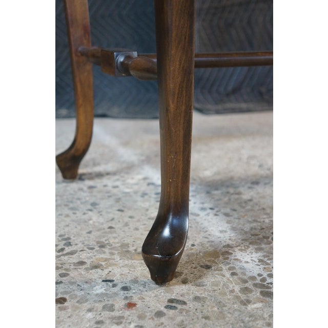 Vintage Queen Anne Style Mahogany Sofa Console Hall Entry Table For Sale - Image 9 of 17