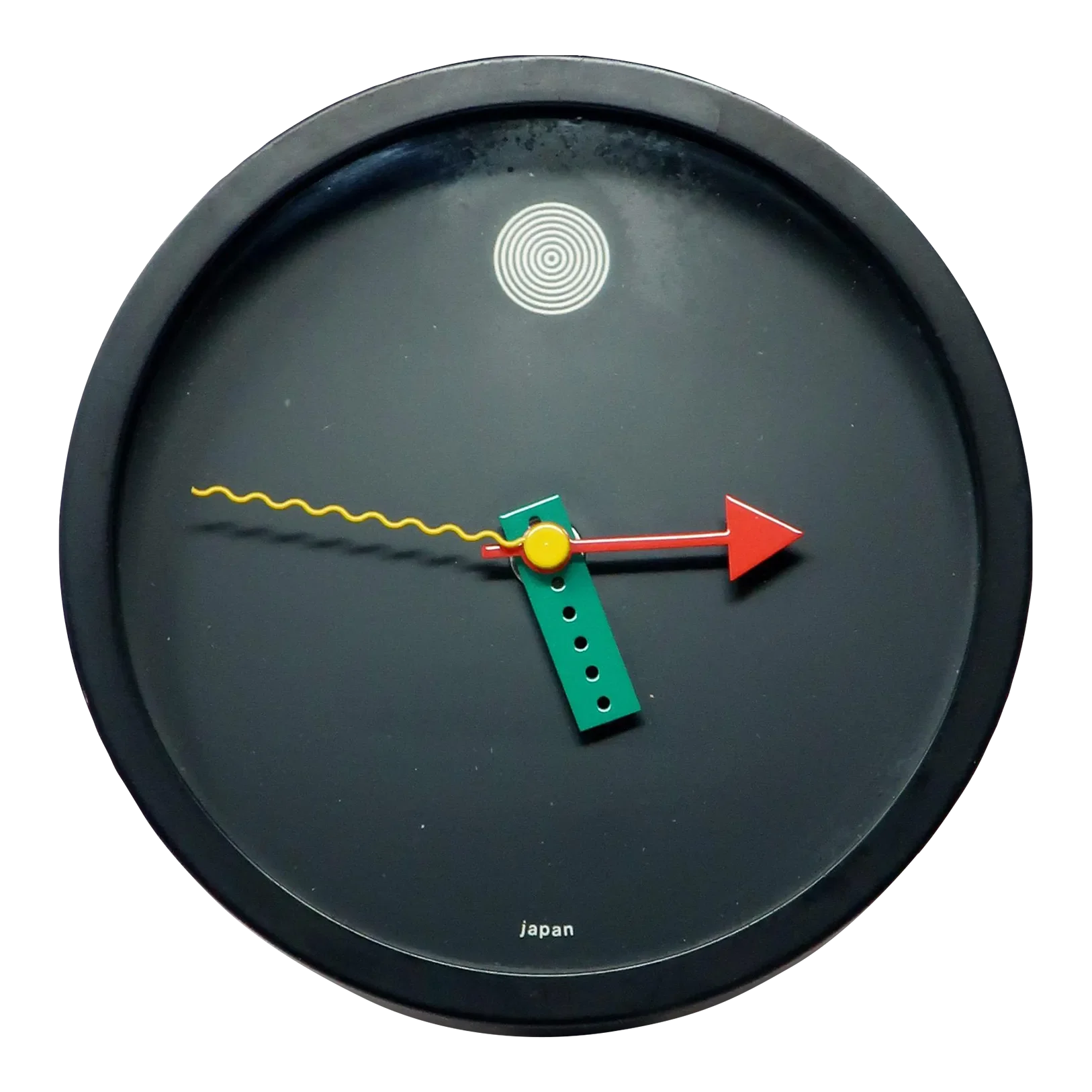 1980s Postmodern Wall Clock by Shohei Mihara for Wakita | Chairish