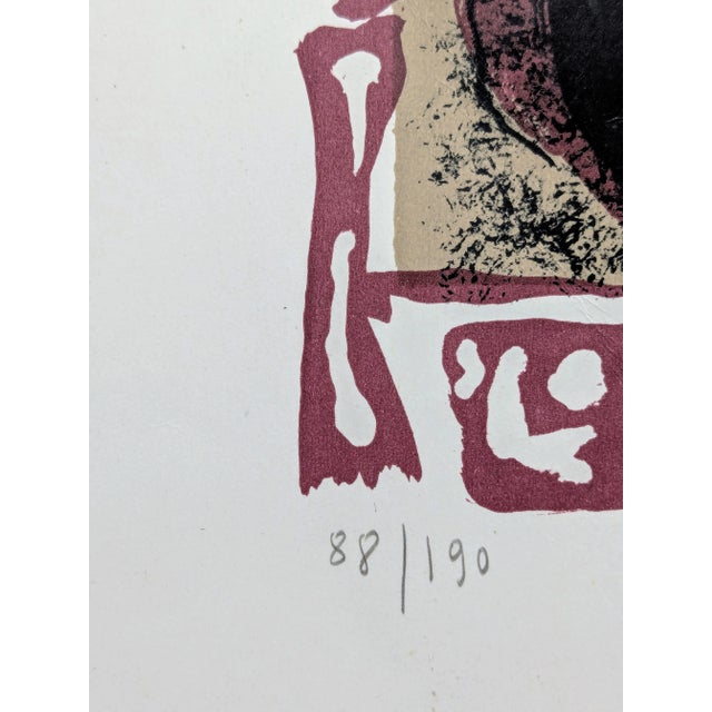 James Coignard, Portrait, Hand-Signed Color Lithograph, 1980s For Sale - Image 6 of 9