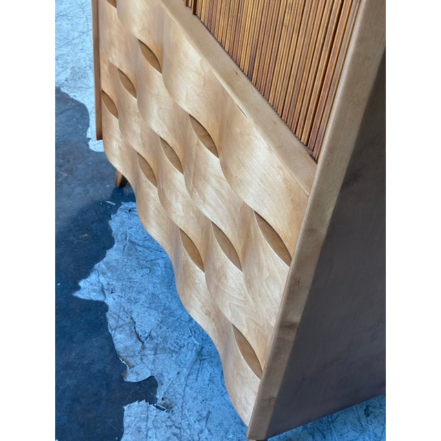 Edmund Spence Newly Refinished Mid Century Modern High Dresser by Edmund Spence For Sale - Image 4 of 9