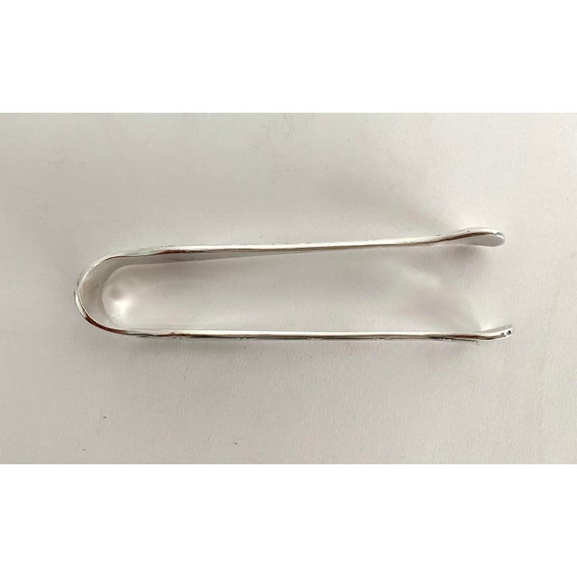 French Provincial Antique French Christofle Silver Plate Sugar Tongs For Sale - Image 3 of 7