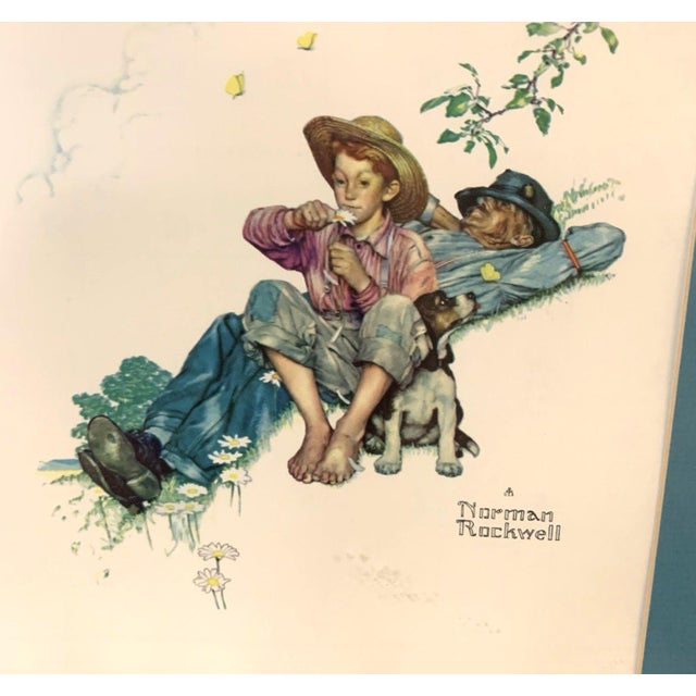 Norman Rockwell Licensed Framed Print "Grandpa & Me-Summer" Framed 70s Details * Licensed reprint * Professionally framed...