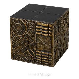 Adrian Pearsall Brutalist Square End Table For Sale