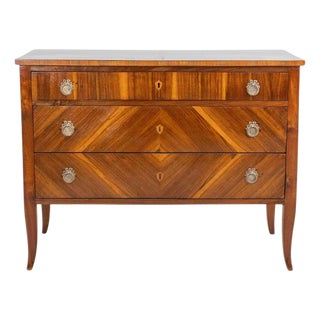 Italian 18th Century Directoire Walnut Chest of Drawers For Sale