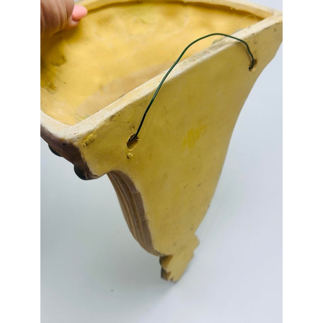 Hollywood Regency Ceramic Wall Pockets, a Pair For Sale - Image 3 of 9