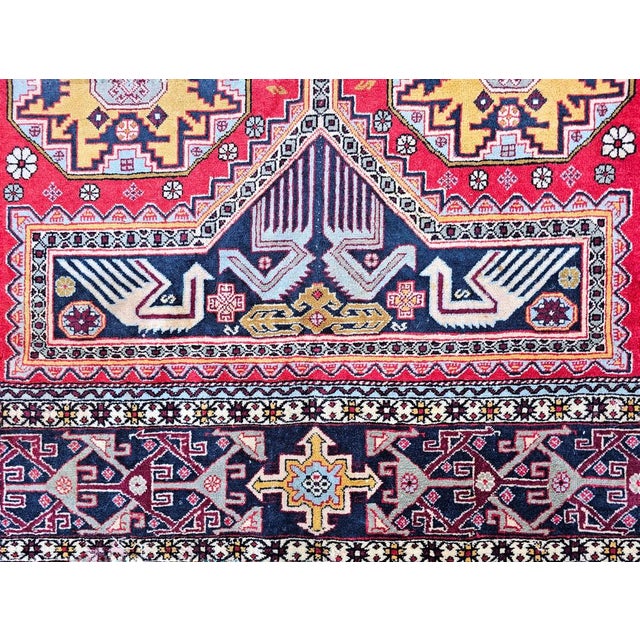 Antique Hand-Knotted Kazak Woolen Rug, 1890s For Sale - Image 3 of 11