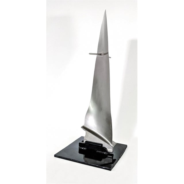 Space Age Machine Age Propeller Blade Sculpture For Sale - Image 4 of 12