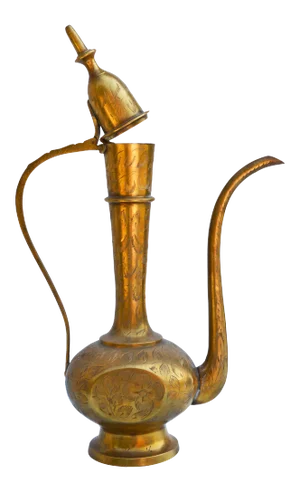 Brass Teapot W/ Engravings