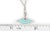 Turquoise Mid 20th Century Diamond Turquoise Sapphire 18k White Gold Evil Eye Pendant Necklace For Sale - Image 8 of 8