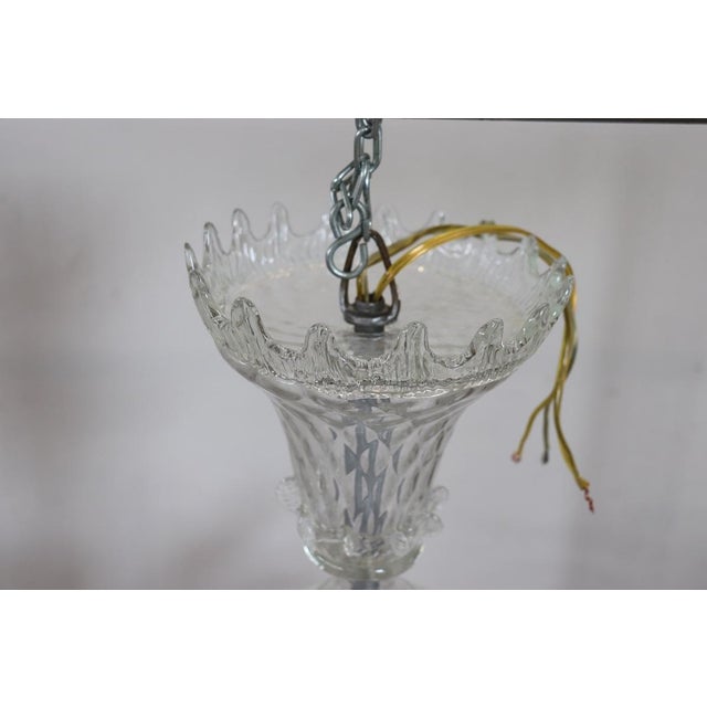 Transparent Murano Glass Chandelier, 1980s For Sale - Image 16 of 18