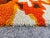 Mid-Century Scandinavian Rya Rug in Orange, Yellow, Red and White, Sweden, 1970s For Sale - Image 6 of 7