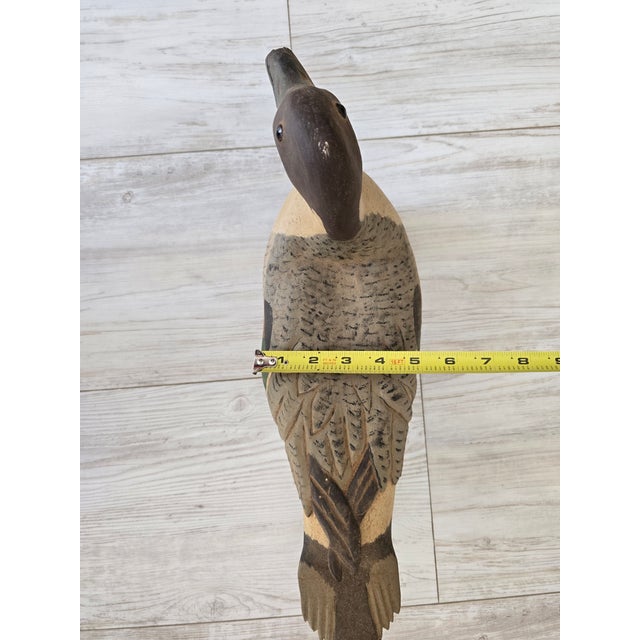 1975 Bob Sitton Hand-Carved Northern Pintail Life-Size Duck Decoy - Rare First Year For Sale In Dallas - Image 6 of 12