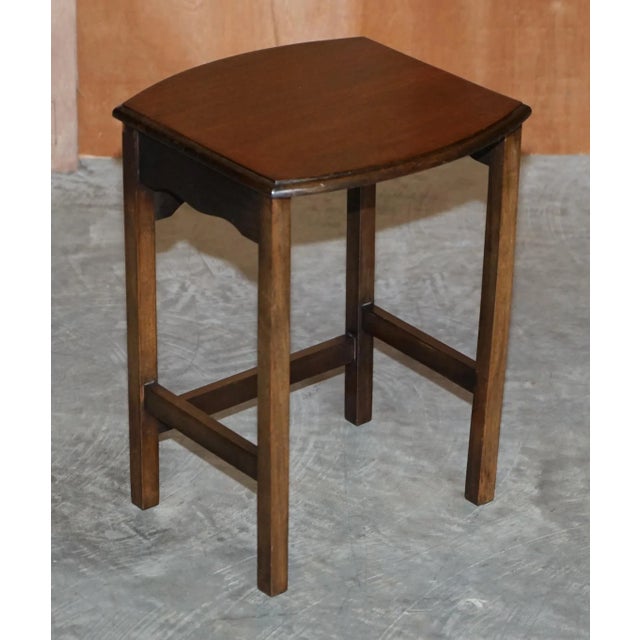 English Hardwood Nesting Tables, 1940s, Set of 3 For Sale - Image 10 of 17