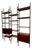 Floor-to-Ceiling Iron and Mahogany Bookcase, 1960s For Sale