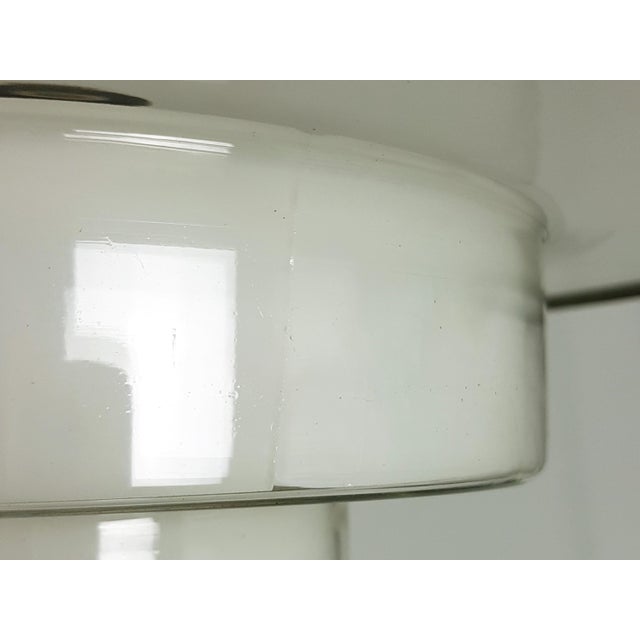 Chrome-Plated and Opaline Glass Pendant Lamp by Otto Müller for Megaphos, 1930s For Sale - Image 18 of 18