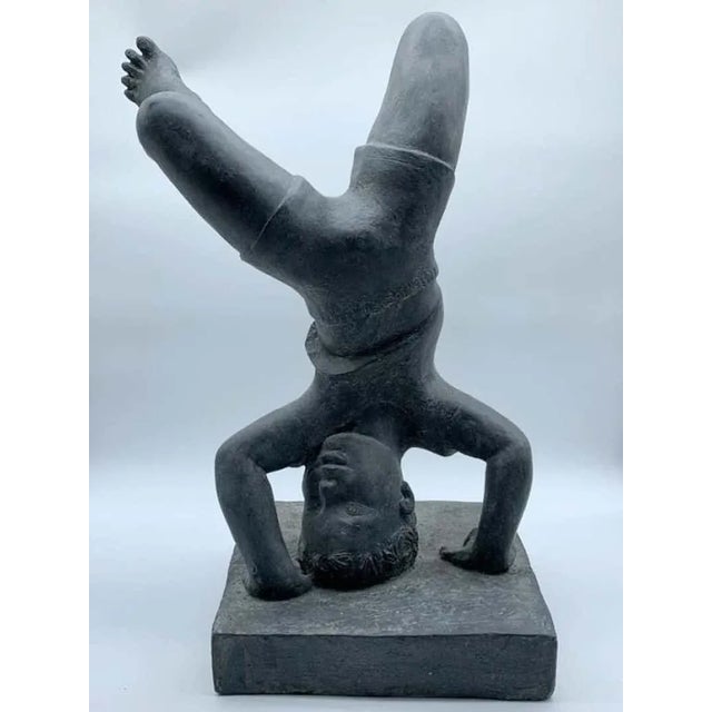 1960s Vintage Sculpture of a Boy Doing a Handstand For Sale - Image 5 of 7