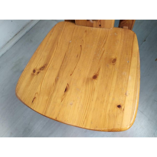 Brutalist Pine Dining Chairs, Set of 4 For Sale - Image 16 of 18