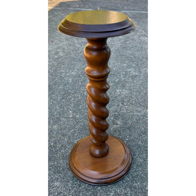 English Vintage English Barley Twist Pedestal For Sale - Image 3 of 10