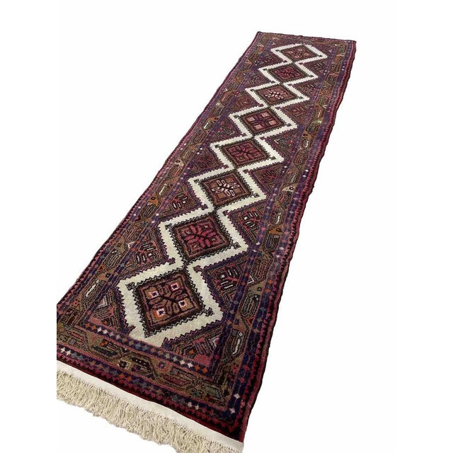 Classic oriental rug Hamadan runner | Condition: Used, in top condition | Knot density: High-quality hand-knotting |...