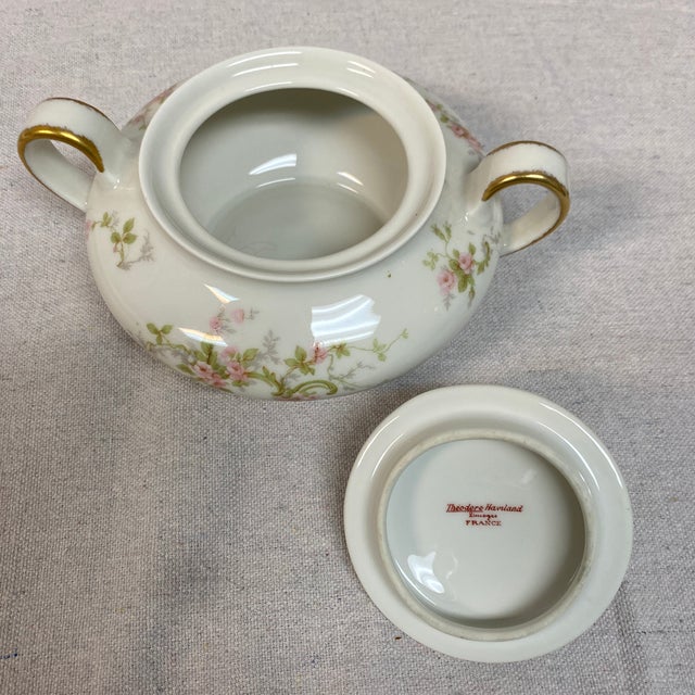 Theodore Haviland Limoges Porcelain Sugar Bowl and Creamer-Set of 2 For Sale - Image 11 of 12