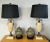 Traditional Mid 20th Century Italian Regency Onyx and Brass Lionhead Table Lamps - a Pair For Sale - Image 3 of 10