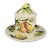 TItalian Trompe L’Oeil Pear Jam Jar With Saucer, Hand-Painted Ceramic, 4.5" For Sale - Image 4 of 10