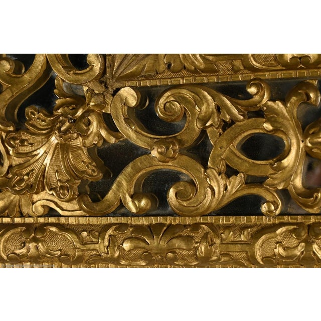 Mid-19th Century Napoleon III Mirror with Golden Wood Beads For Sale - Image 9 of 16