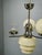 Cream Art Deco Cream Glass and Chrome Chandelier, Czechoslovakia, 1930s For Sale - Image 8 of 12