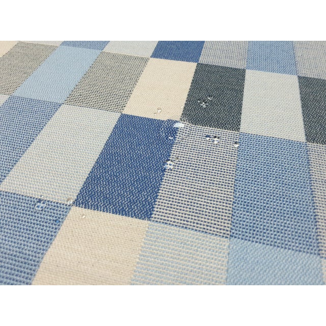 1.6 Yard Pollack Best Mate High Seas Sunbrella Blue Cream Indoor Outdoor Upholstery Fabric For Sale - Image 4 of 4