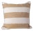 Casa Cubista Handmade Camel Striped Cotton Pillow For Sale