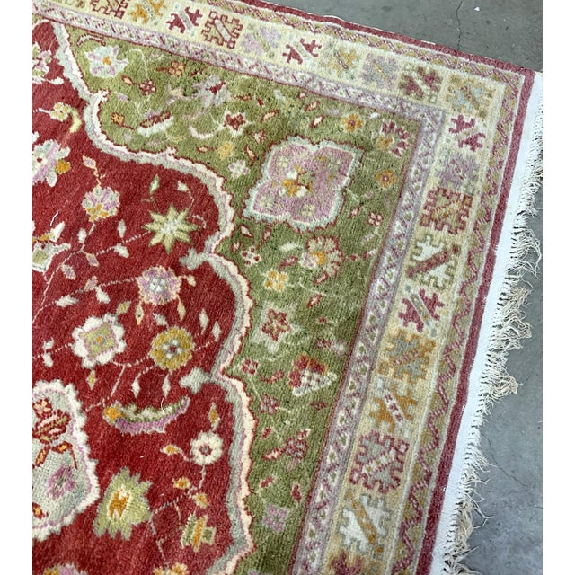 1910s, Handmade Antique Turkish Oushak Rug 8.1' X 10.2' For Sale In New York - Image 6 of 8