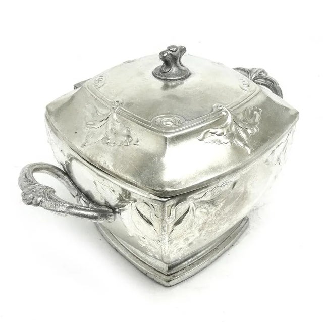Silver Art Nouveau Sugar Bowl from Bracia Buch, Poland, 1890s For Sale - Image 8 of 9