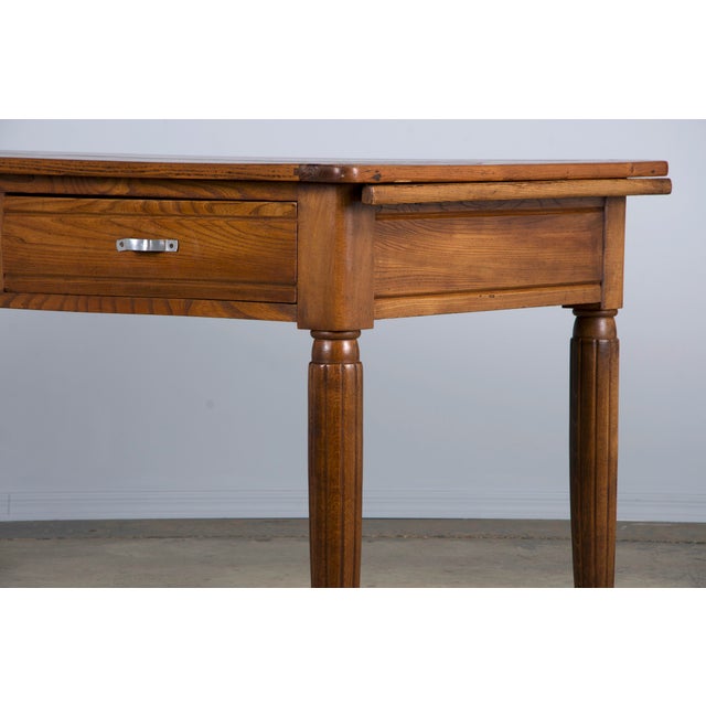 1930s French Art Deco Mixed Wood Farmhouse Table For Sale - Image 10 of 12