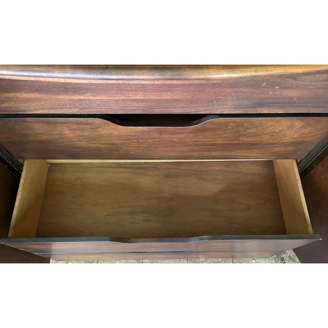 Vintage Spanish Baroque Revival Cabinet | Bonnet Pediment | Reeded Columns For Sale - Image 11 of 12