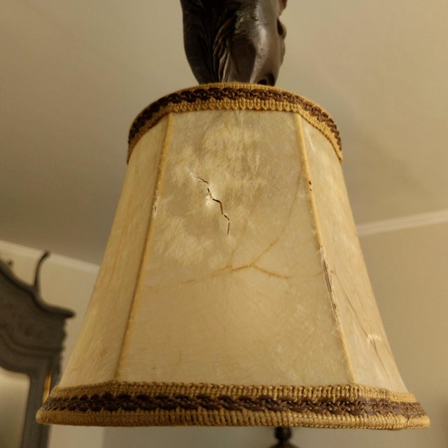 Antique Black Forest Gothic Revival Carved Wood Chandelier with Gargoyles and Mascarons, 1940s For Sale - Image 16 of 17