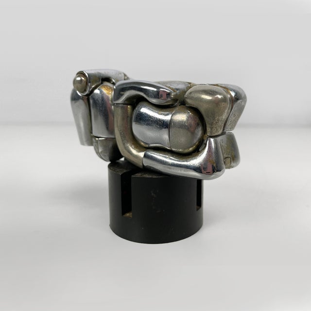 Spanish nickel-plated metal sculpture Mini Maria by Miguel Berrocal, 1968-69 Sculpture model Mini Maria in nickel-plated...