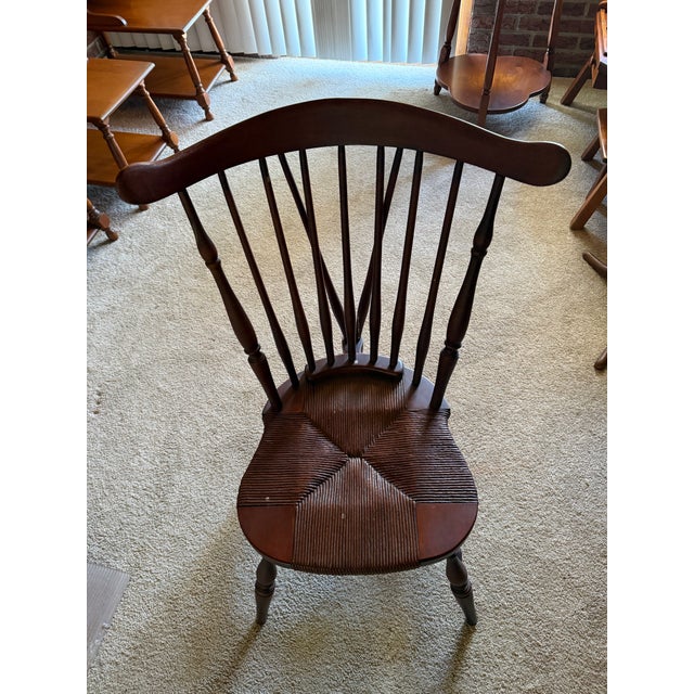 Cushman Colonial Creations Maple Secretary Desk #1012 and Chair #7041 Mid-Century For Sale - Image 9 of 15