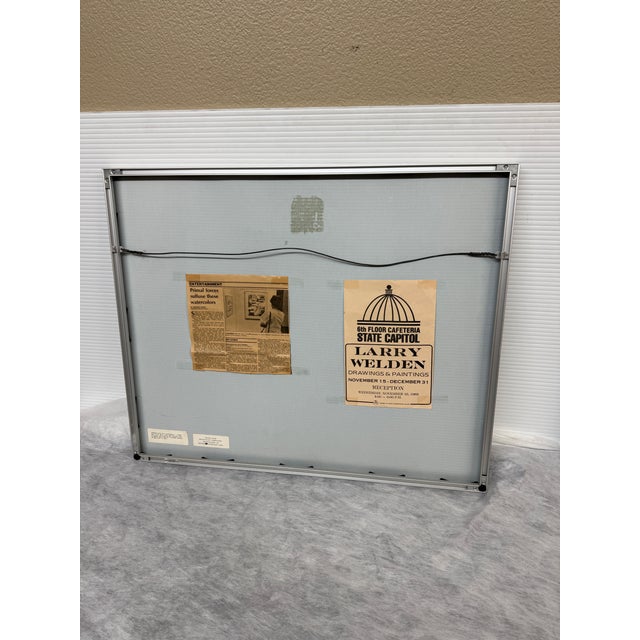 Circa 1983 Larry Welden Russian River Watercolor, Framed For Sale - Image 12 of 12