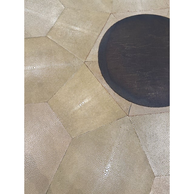 Promemoria Promemoria Erasmo Shagreen and Bronze Center Table For Sale - Image 4 of 11