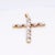 Antique Edwardian 14k Gold, Diamond, & Baroque Pearl Cross Necklace Pendant For Sale - Image 10 of 12
