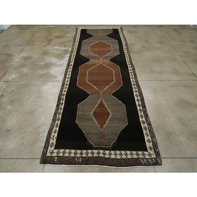 Mid 20th Century Galerie Shabab Collection Mid-20th Century Turkish Anatolian Wide Gallery Runner For Sale - Image 5 of 10
