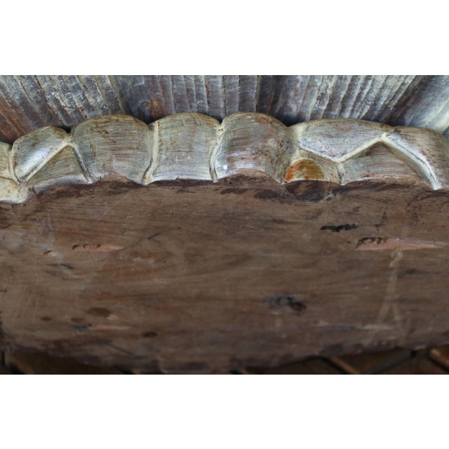 Vintage Italian Carved Wood Shell-Form Coffee Table With Glass Top, 1970s For Sale - Image 18 of 18