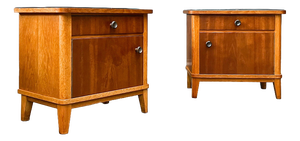 Vintage Bedside Tables, Set of 2